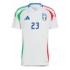 Camisola Itália Alessandro Bastoni 23 Homen Equipamento 2ª Euro 2024